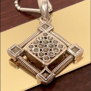 925 Sterling Silver Stamped and Genuine Marcasite Necklace